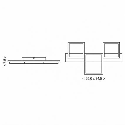 BRILAGI - LED Plafonieră PLANK LED/30W/230V 4000K 34,5x65 cm lemn