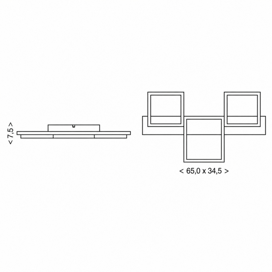 BRILAGI - LED Plafonieră PLANK LED/30W/230V 4000K 34,5x65 cm lemn
