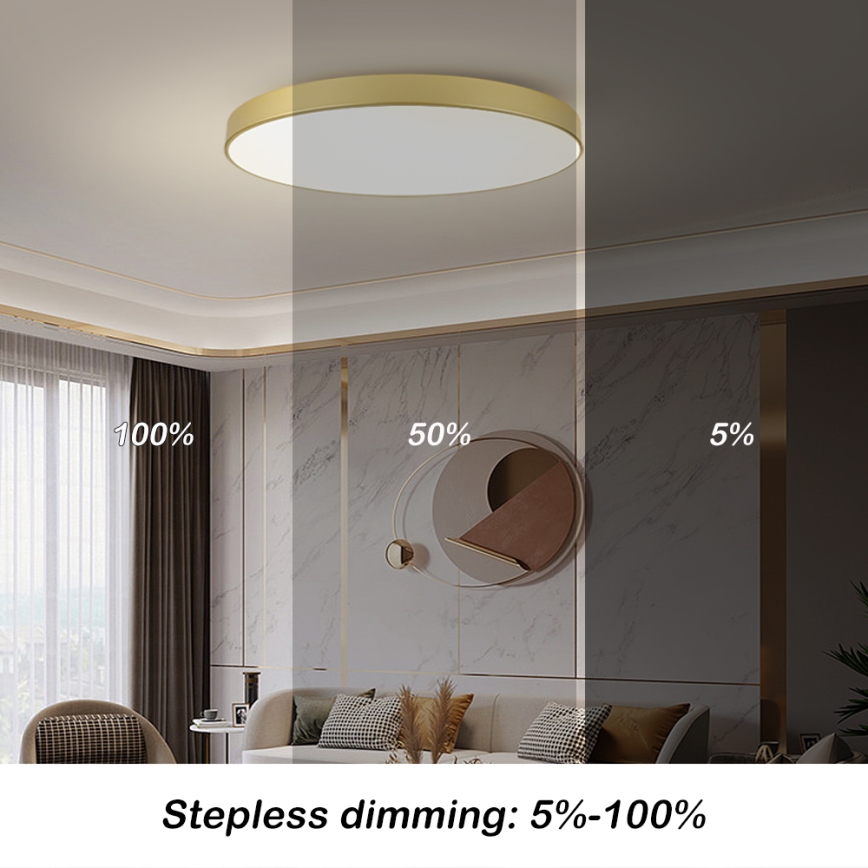 Brilagi - Plafonieră LED POOL LED/128W/230V 3000/4000/6000K diam. 100 cm, auriu