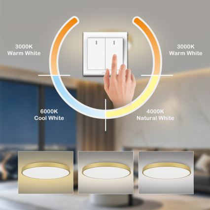 Brilagi - Plafonieră LED POOL LED/128W/230V 3000/4500/6000K diam. 100 cm, auriu