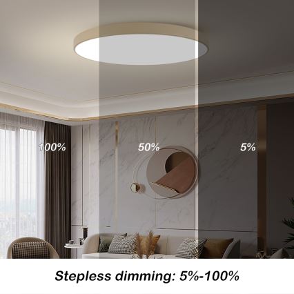 Brilagi - Plafonieră LED POOL, 180 W, 230 V, 3000/4000/6000 K, diam. 120 cm, bej