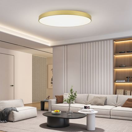 Brilagi - Plafonieră LED POOL, 180W/230V, 3000/4500/6000K, Ø 120 cm, finisaj auriu