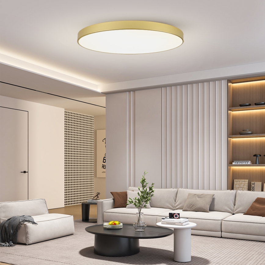 Brilagi - Plafonieră LED POOL, 180W/230V, 3000/4500/6000K, Ø 120 cm, finisaj auriu