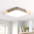 BRILAGI - LED Plafonieră reglabilă PILANA SQUARE LED/48W/230V 3000-6500K stejar/bej 42x42 cm + telecomandă