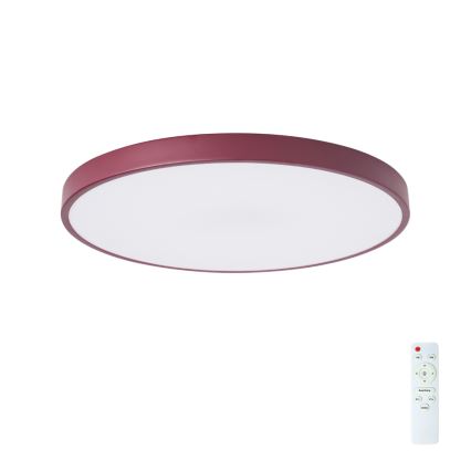 Brilagi - Plafonieră LED dimabilă POOL, 60W, 230V, 3000–6000K, Ø 60 cm, bordo + telecomandă