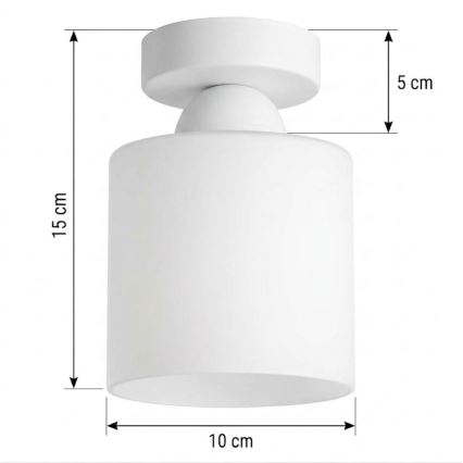 BRILAGI - LED Plafonieră RETRO GLASS 1xE27/60W/230V Ø 10 cm albă