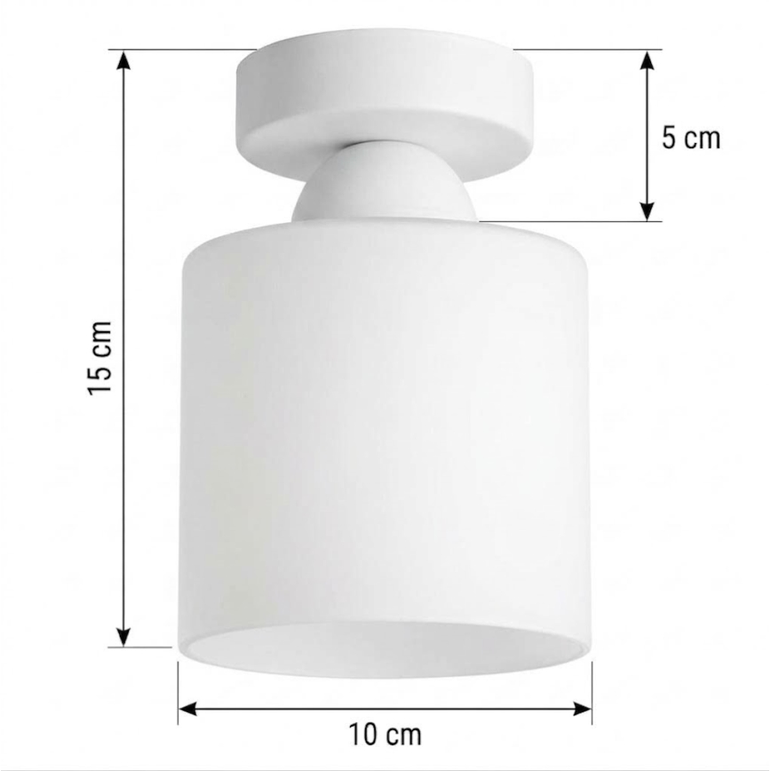 BRILAGI - LED Plafonieră RETRO GLASS 1xE27/60W/230V Ø 10 cm albă