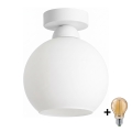 BRILAGI - LED Plafonieră RETRO GLASS 1xE27/60W/230V Ø 15 cm albă