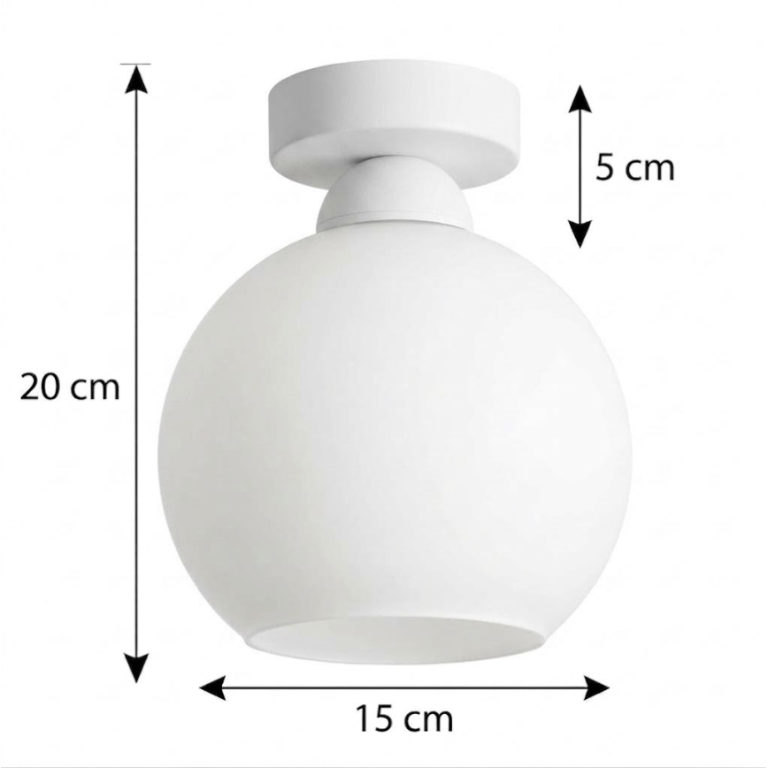 BRILAGI - LED Plafonieră RETRO GLASS 1xE27/60W/230V Ø 15 cm albă