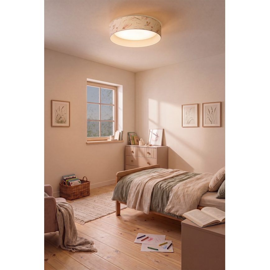 Brilagi - Plafonieră LED VELVET SIMPLE LED/36W/230V 3000K Ø 55 cm alb/flori