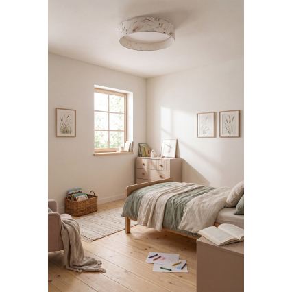 Brilagi - Plafonieră LED VELVET SIMPLE LED/36W/230V 3000K Ø 55 cm alb/flori