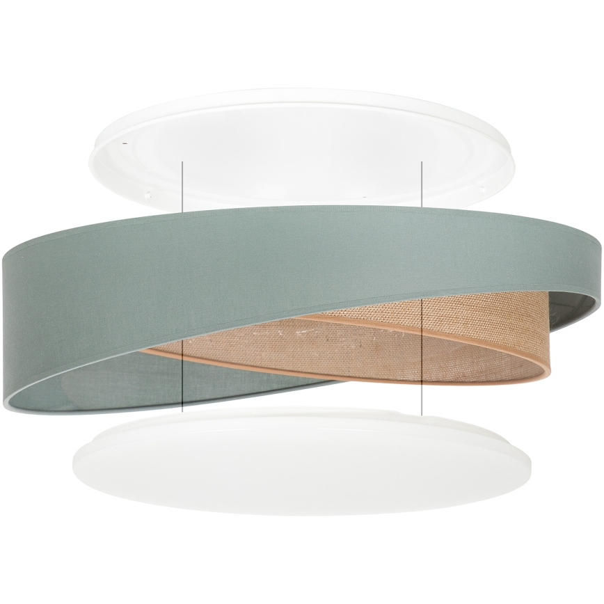 BRILAGI - Plafonier LED VELVET TWIST LED/24W/230V 4000K Ø 55 cm verde/bej