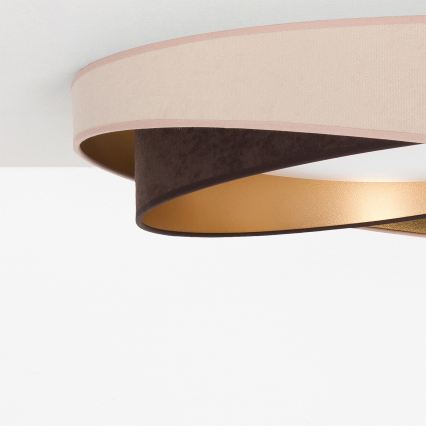 BRILAGI - plafonieră LED VELVET TWIST LED/24W/230V 4000K diam. 55 cm bej/maro/auriu