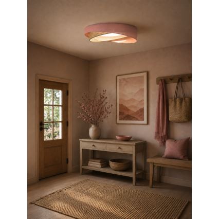 BRILAGI - Plafonieră LED VELVET TWIST LED/24W/230V 4000K Ø 55 cm roz/bej