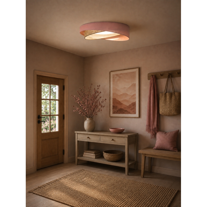 BRILAGI - Plafonieră LED VELVET TWIST LED/24W/230V 4000K Ø 55 cm roz/bej