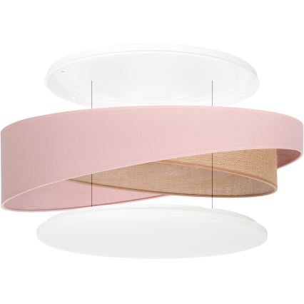 BRILAGI - Plafonieră LED VELVET TWIST LED/24W/230V 4000K Ø 55 cm roz/bej