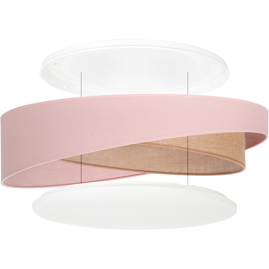 BRILAGI - Plafonieră LED VELVET TWIST LED/24W/230V 4000K Ø 55 cm roz/bej