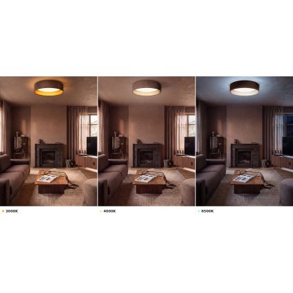 Brilagi - Plafonieră LED VELVET VARI LED/24W/230V 3000/4000/6500K Ø 45 cm maro/auriu