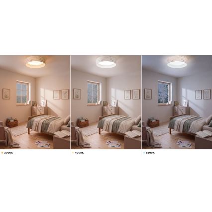 Brilagi - Plafonieră LED VELVET VARI LED/24W/230V 3000/4000/6500K Ø 45 cm albă/cu flori