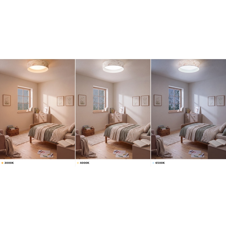Brilagi - Plafonieră LED VELVET VARI LED/24W/230V 3000/4000/6500K Ø 45 cm albă/cu flori