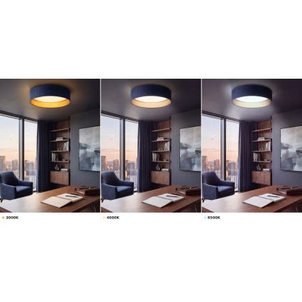 Brilagi - Plafonieră LED VELVET VARI LED/24W/230V 3000/4000/6500K Ø 45 cm albastru/auriu