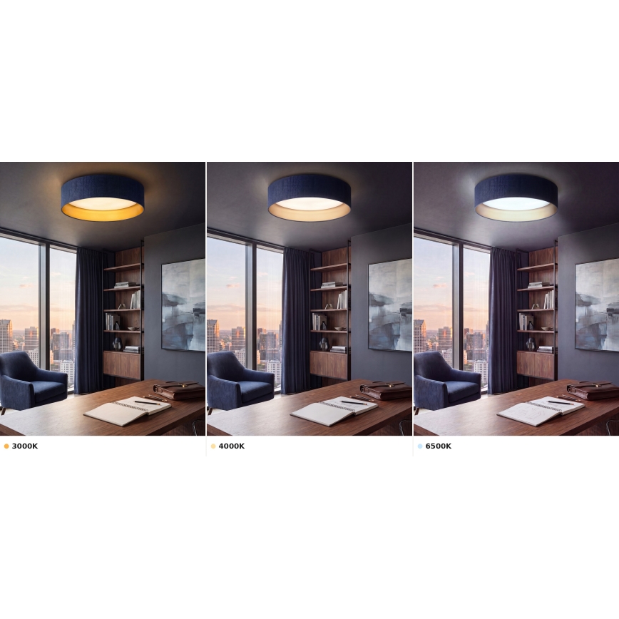 Brilagi - Plafonieră LED VELVET VARI LED/24W/230V 3000/4000/6500K Ø 45 cm albastru/auriu
