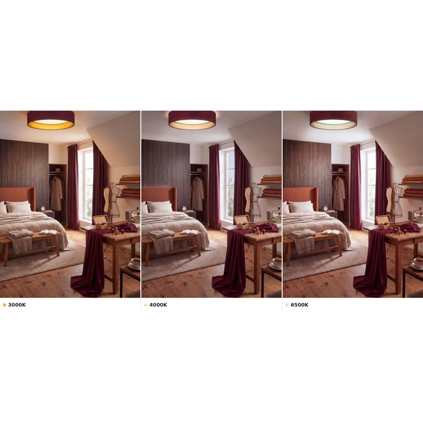 Brilagi - Plafonieră LED VELVET VARI LED/24W/230V 3000/4000/6500K Ø 45 cm bordo/auriu