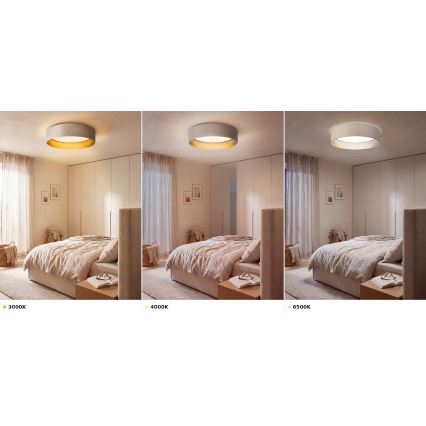 Brilagi - Plafonieră LED VELVET VARI LED/24W/230V 3000/4000/6500K Ø 45 cm crem/auriu