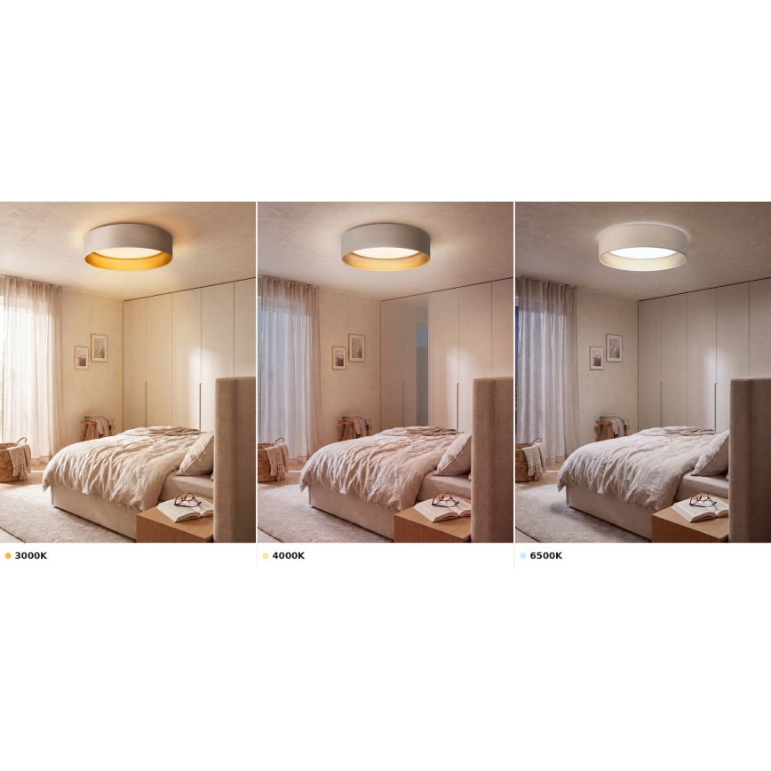 Brilagi - Plafonieră LED VELVET VARI LED/24W/230V 3000/4000/6500K Ø 45 cm crem/auriu