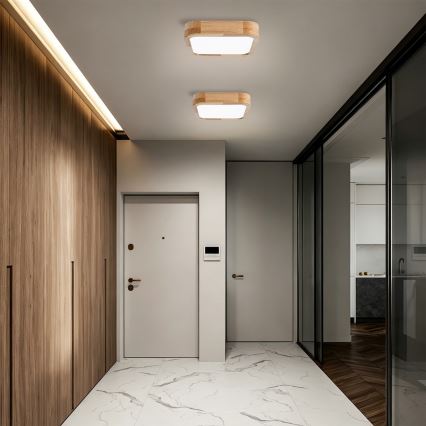 Brilagi - Plafonieră LED WOODLINE SQUARE LED/32W/230V 3000/4000/6000K stejar 30x30 cm