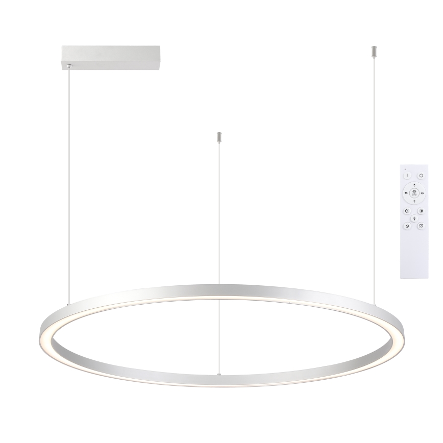 Brilagi - Candelabru LED reglabil pe cablu PORTOFINO LED/60W/230V 3000-6000K Ø 80 cm argintiu + telecomandă