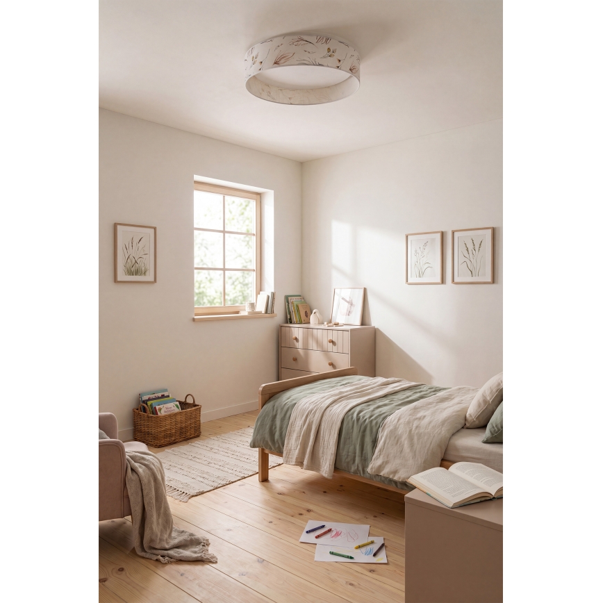 Brilagi - Plafonieră LED reglabilă VELVET SMART VARI LED/36W/230V 3000-6500K diam. 55 cm albă/flori + telecomandă