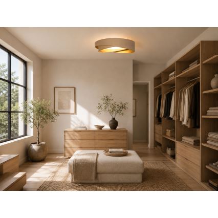 BRILAGI - Plafonieră LED dimabilă VELVET TWIST LED/36W/230V 3000-6000K Ø 65 cm Wi-Fi Tuya Beacon alb/auriu + telecomandă