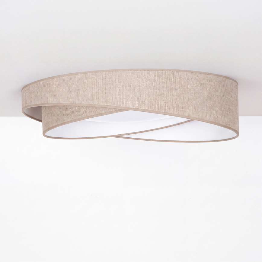 BRILAGI - Plafonieră LED reglabilă VELVET TWIST LED/36W/230V 3000-6000K Ø 65 cm Wi-Fi Tuya Beacon bej + telecomandă