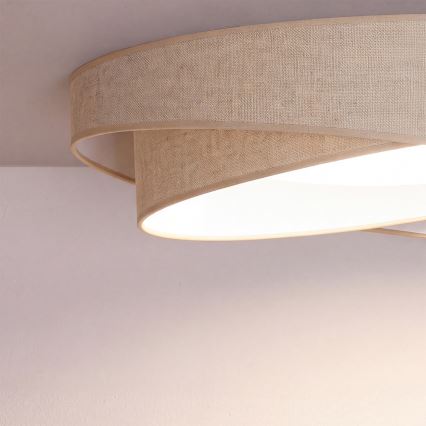BRILAGI - Plafonieră LED reglabilă VELVET TWIST LED/36W/230V 3000-6000K Ø 65 cm Wi-Fi Tuya Beacon bej + telecomandă