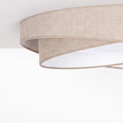 BRILAGI - Plafonieră LED reglabilă VELVET TWIST LED/36W/230V 3000-6000K Ø 65 cm Wi-Fi Tuya Beacon bej + telecomandă