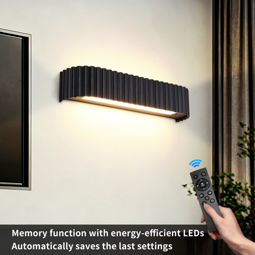 BRILAGI - Aplică de perete LED dimabilă FALCON MODERN LED/14W/230V 3000-6000K 40 cm negru + telecomandă