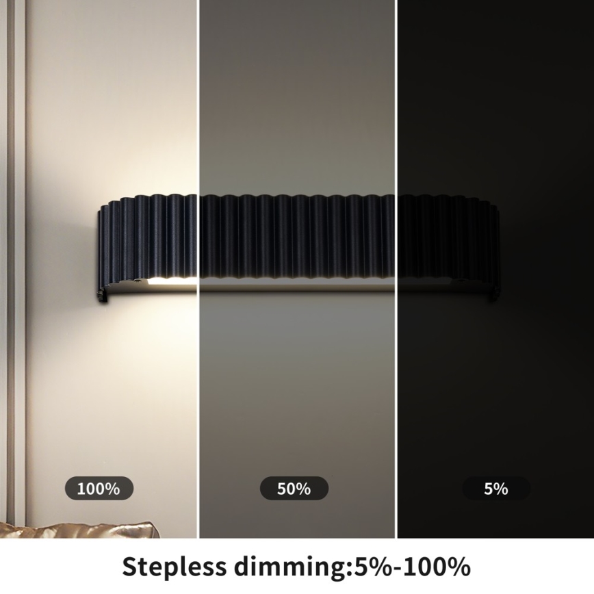 BRILAGI - Aplică de perete LED dimabilă FALCON MODERN LED/14W/230V 3000-6000K 40 cm negru + telecomandă