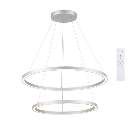 Brilagi - Lustră LED dimerizabilă pe cablu PORTOFINO LED/98W/230V 3000-6000K Ø 80 cm argintiu + telecomandă