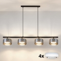 Brilagi - LED RGB+CCT lustru suspendat reglabil pe cablu AURA LUX 4xGX53/14W/230V 2700-6500K Wi-Fi Tuya negru/fumuriu