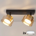 Brilagi - LED RGB+CCT spot dimabil AURA LUX 2xGX53/14W/230V 2700-6500K Wi-Fi Tuya negru/auriu