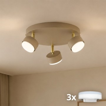 Brilagi - LED RGB+CCT Spot reglabil MONO 3xGX53/14W/230V 2700-6500K Wi-Fi Tuya bej/auriu
