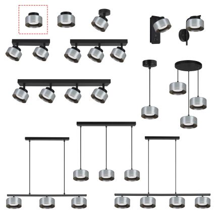 Brilagi - Spot LED RGB+CCT dimabil AURA LUX 1xGX53/14W/230V 2700-6500K Wi-Fi Tuya negru/fumuriu