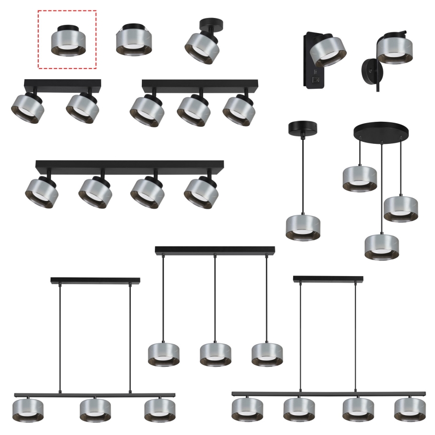 Brilagi - Spot LED RGB+CCT dimabil AURA LUX 1xGX53/14W/230V 2700-6500K Wi-Fi Tuya negru/fumuriu