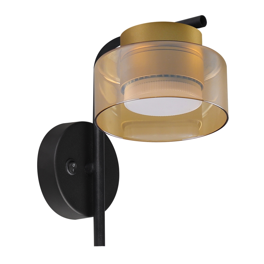 Brilagi - Lampă de perete LED RGB+CCT reglabilă AURA LUX 1xGX53/14W/230V 2700-6500K Wi-Fi Tuya neagră/aurie