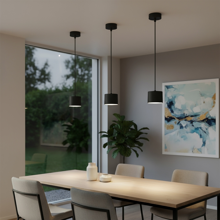 Brilagi - Lustru LED RGB+CCT reglabil suspendat pe cablu STRIPY 1xGX53/14W/230V 2700-6500K Wi-Fi Tuya negru