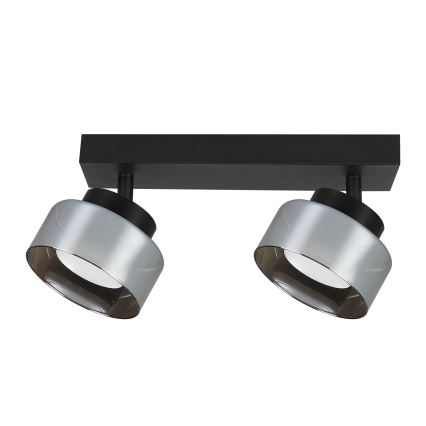 Brilagi - Spot LED RGB+CCT reglabil AURA LUX 2xGX53/14W/230V 2700-6500K Wi-Fi Tuya negru/fumuriu