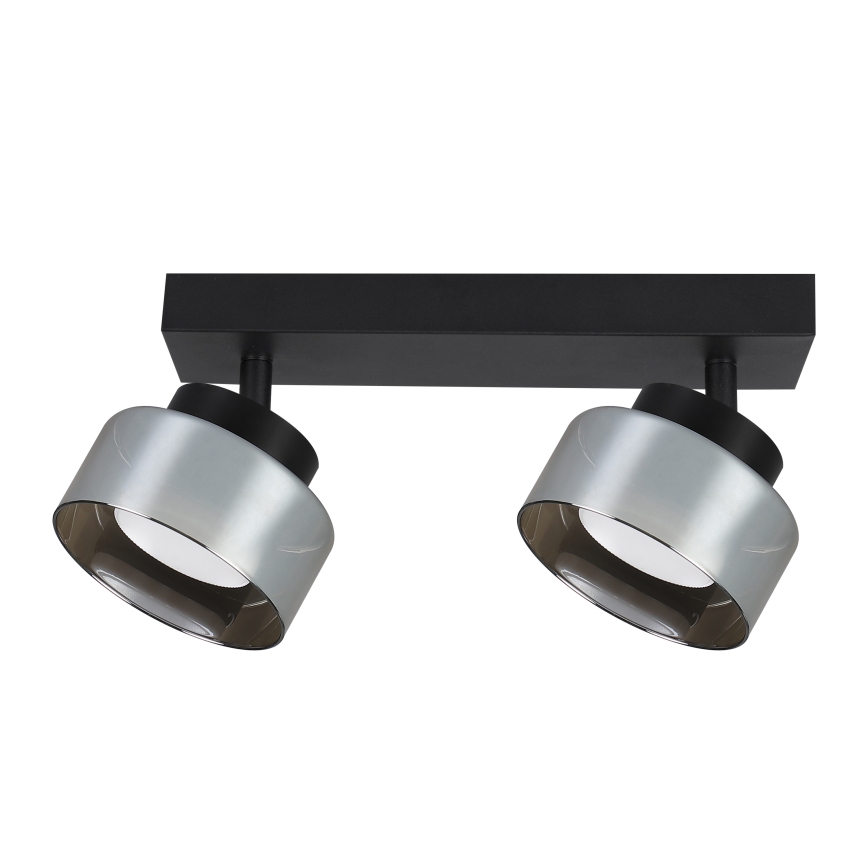 Brilagi - Spot LED RGB+CCT reglabil AURA LUX 2xGX53/14W/230V 2700-6500K Wi-Fi Tuya negru/fumuriu