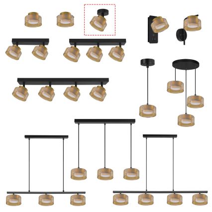 Brilagi - Spot LED reglabil RGB+CCT AURA LUX 1xGX53/14W/230V 2700-6500K Wi-Fi Tuya negru/auriu