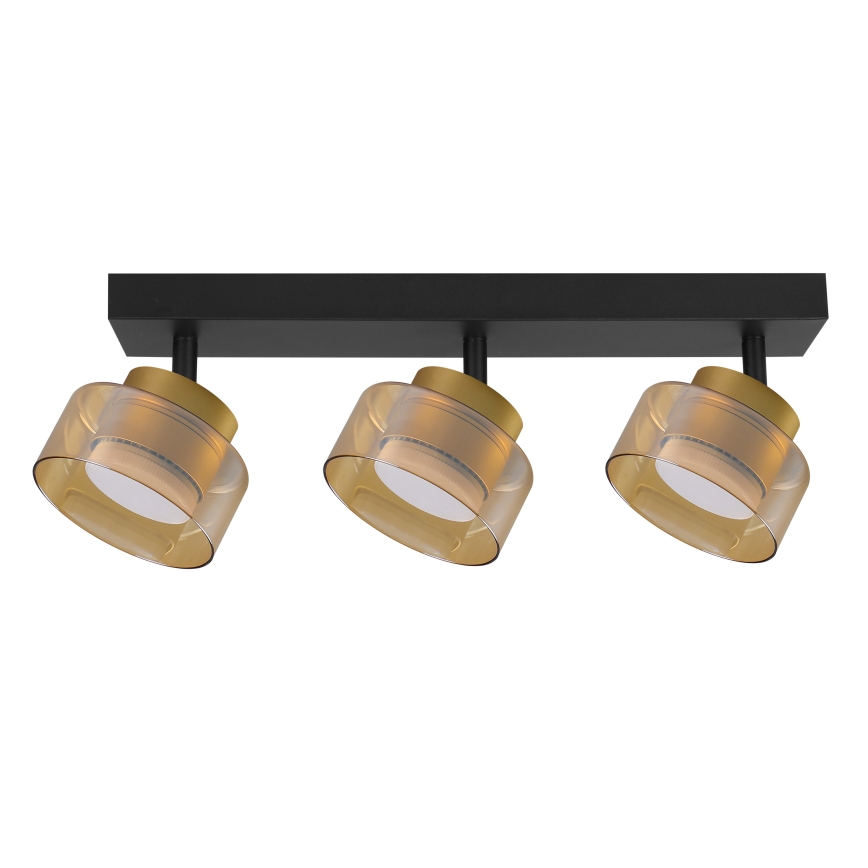 Brilagi - LED RGB+CCT Spot reglabil AURA LUX 3xGX53/14W/230V 2700-6500K Wi-Fi Tuya negru/auriu